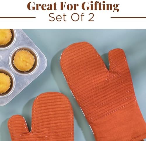 Heat-Resistant Silicone Oven Mitts for Cooking