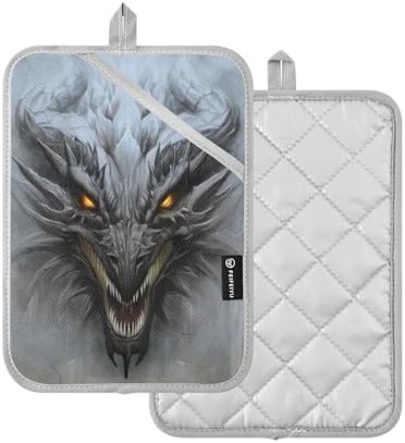 Kcldeci Dragon Head Oven Potholders Set