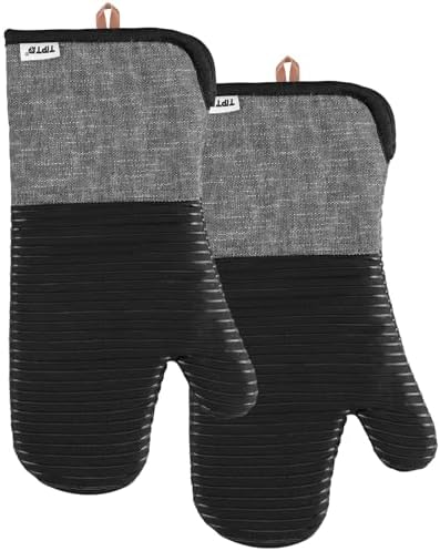 Premium Silicone Oven Mitts Set for Baking Grilling