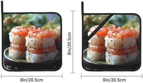 Fresh Salmon Sushi Potholders Heat-Resistant Kitchen Pots Holder for BBQ Cooking