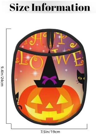 Adjustable Halloween Pumpkin and Cat Oven Mitts