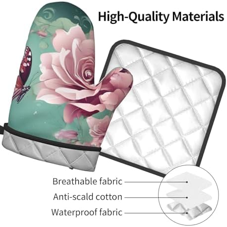 Floral Delight Oven Mitts Set