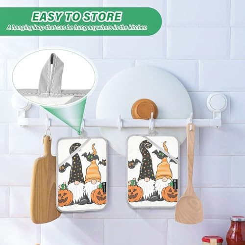 Halloween Gnome Potholders with Pockets 2 Pack