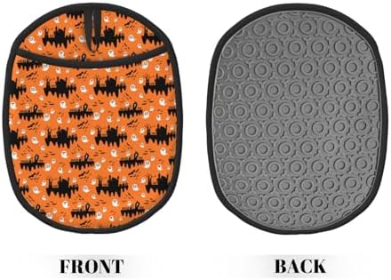 Halloween Spooky White Oven Mitts with Hanging Loop