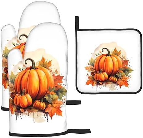 3-Pack Heat Resistant Oven Mitts Non-Slip Potholders for Kitchen Use
