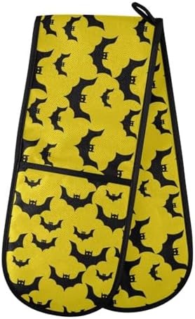 Fygkptb Halloween Flying Bats Oven Mitts