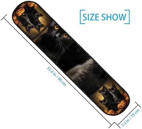 Gublec Halloween Cats Pumpkins Double Oven Mitt
