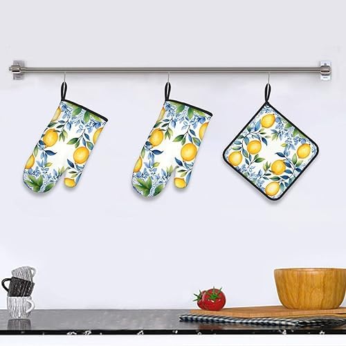 Edafol Oven Mitts and Pot Holders 3 Pack Set
