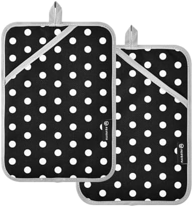 Dalzium Potholder Polka Dots Set Heat-Resistant