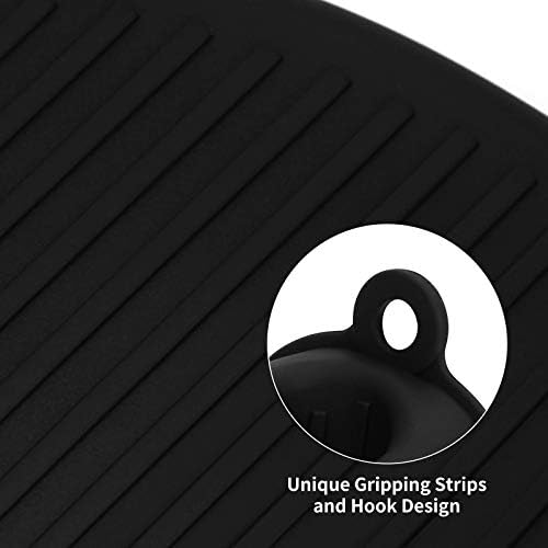 Tifanso Silicone Oven Mitts Set 1 Pair Black