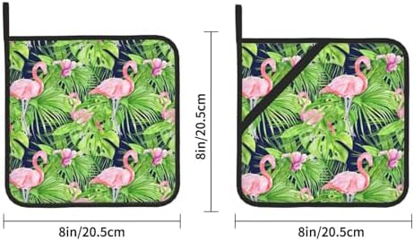 Elegant Heat-Resistant Flamingo Potholders for Kitchen Collection