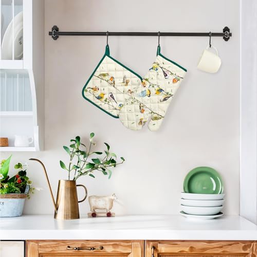 Bird Branch Oven Mitts and Pot Holders