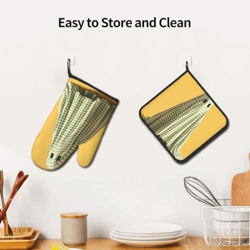Halloween Ghost Oven Mitts Set for Heat-Resistant Cooking