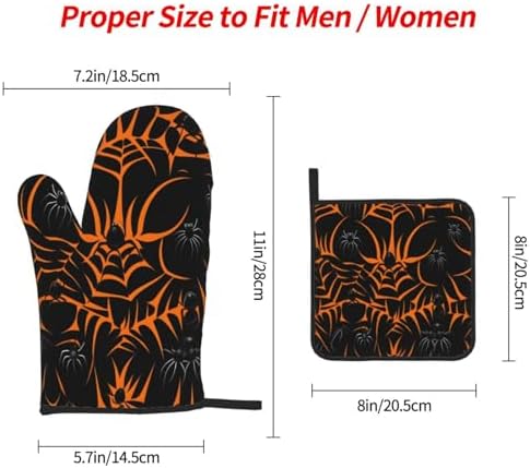 Halloween Spider Web Oven Mitts