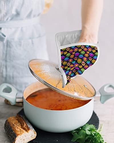 Halloween Rainbow Pumpkins Heat-Resistant Potholders Set of 5