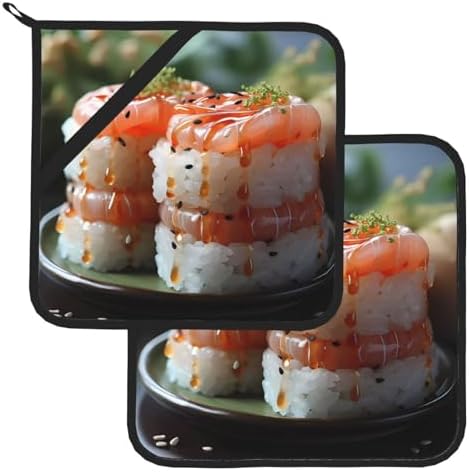 Fresh Salmon Sushi Potholders Heat-Resistant Kitchen Pots Holder for BBQ Cooking