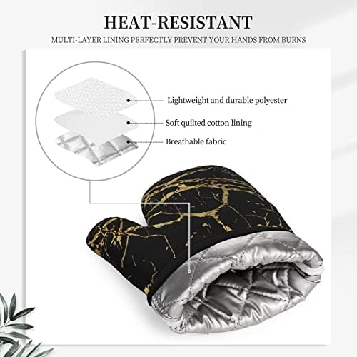 Oven Mitts Potholders - Heat-Resistant Waterproof FUN Design for Cooking
