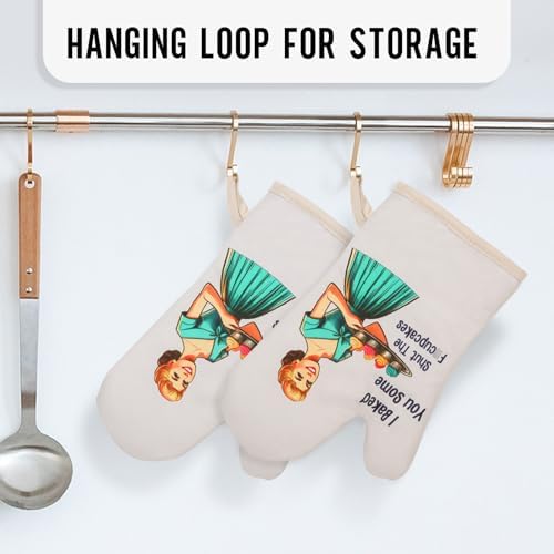 Funny Oven Mitts for Women with Shout the Fucupcakes Text