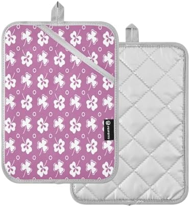 Clver Leaves 2-Piece Heat-Resistant POTHOLDER Set for Kitchen Use