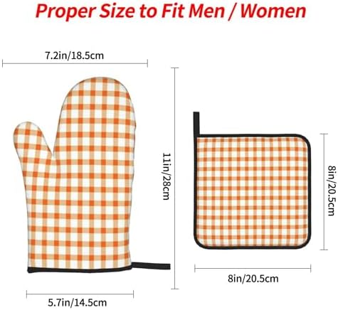Sketch Art Style Oven Mitts Heat Resistant Pots Cooking Glove Sets