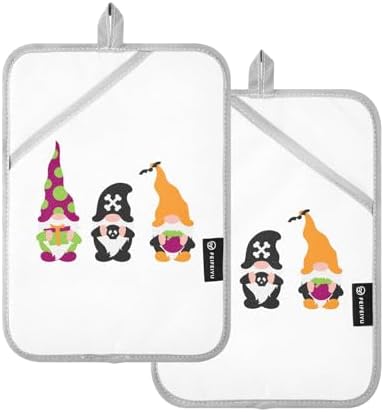 Two-Piece Halloween Gnomes Potholders