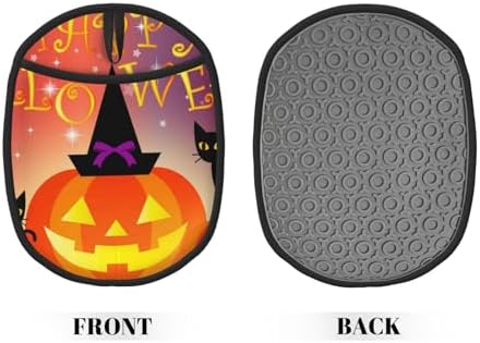 Adjustable Halloween Pumpkin and Cat Oven Mitts