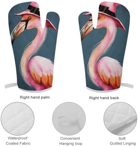 Halloween Flamingo Oven Mitts Set
