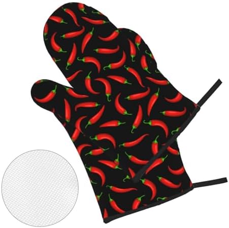 Red Hot Chilli Peppers Hand Underestimate Proof Oven Mitts Set of 4
