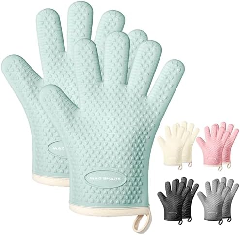 MAD SHARK Heat-Resistant Silicone Oven Mitts