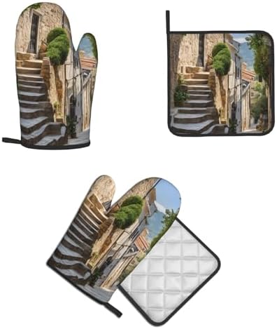 Italian Tuscan Oven Mitt Pot Holder Set