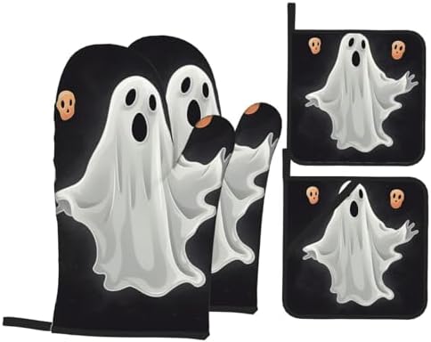 Oven Mitt Set for Baking Heat Resistant Halloween-ER Halloween Tools