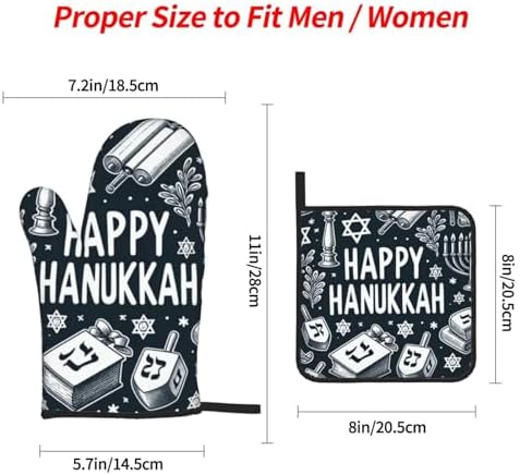 Hanukkah Delicious heat resistant oven Mitts Set