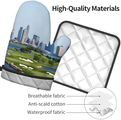 Premium Heat-Resistant Oven Mitt Set