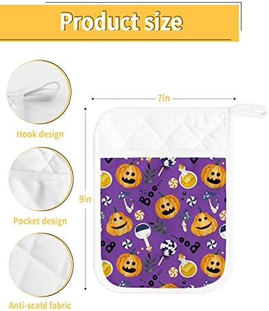 Unique Halloween Boo Pot Holders Set of 5