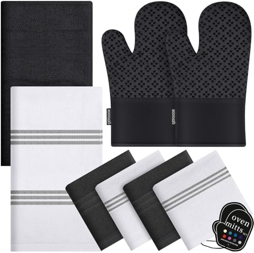 Qevooon 100 Cotton Kitchen Tasks Set - Heat-Resistant Durable in the Kitchen
