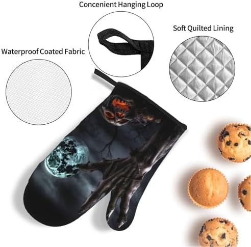 HD Halloween Zombie printed Oven Mitts Pot Holders