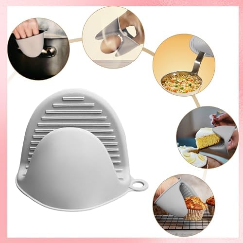 PEIQICHU Mini Silicone Oven Mitts 3 Pairs