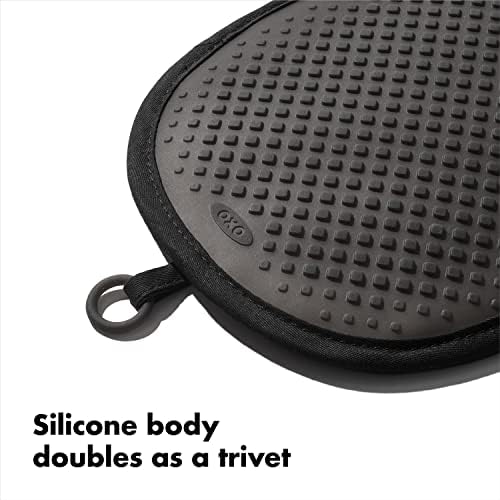 OXO Good Grips Non-Slip Silicone Pot Holder Black - Heat-Resistant Durable