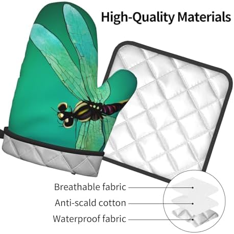 Perfect for Cooking Baking - Heat-Resistant Oven Mitt Set