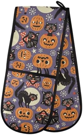 Ghosts at Home Halloween Heat-Resistant Oven Mitts