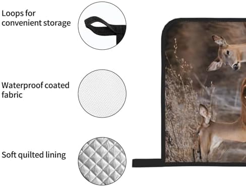Free Whitetail Deer Oven Mitts Pot Holders 4pcs Set