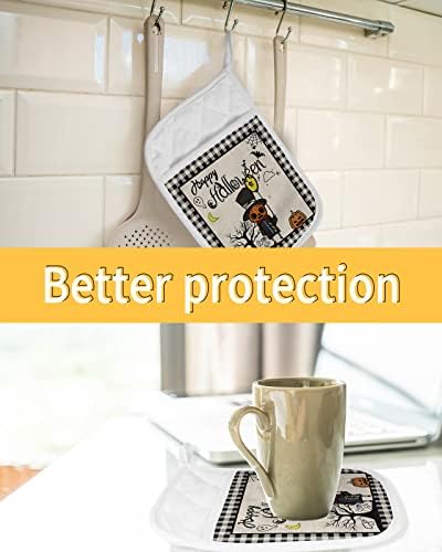Halloween Ghost Potholders Set of 5 with Pocket