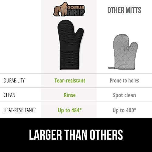 Heat-Resistant Silicone Oven Mitt Set