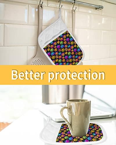 Halloween Rainbow Pumpkins Heat-Resistant Potholders Set of 5