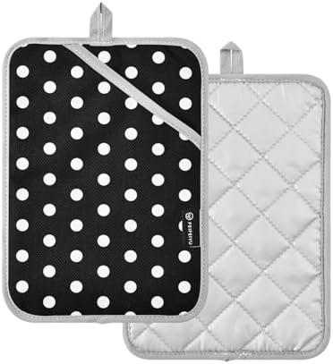 Dalzium Potholder Polka Dots Set Heat-Resistant