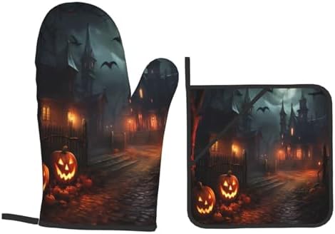 Halloween Trick or Treat Oven Mitts Set