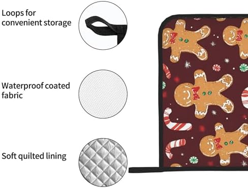 Christmas Gingerbread Candy Pot Holders Set of 2