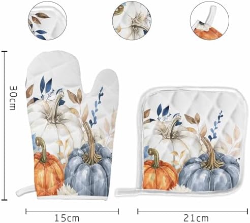 Wohuny Heat-Resistant Oven Mitts for Fall