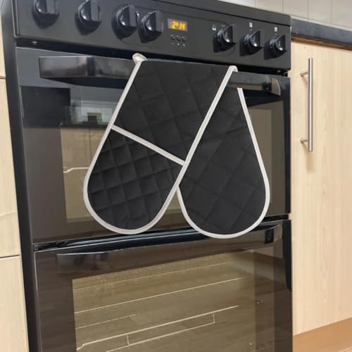Long Double Oven Mitt 7x30 Heat Resistant Cotton Gloves for Oven Handling