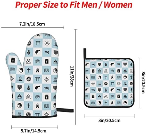 Adjustable Hanukkah Oven Mitt Set